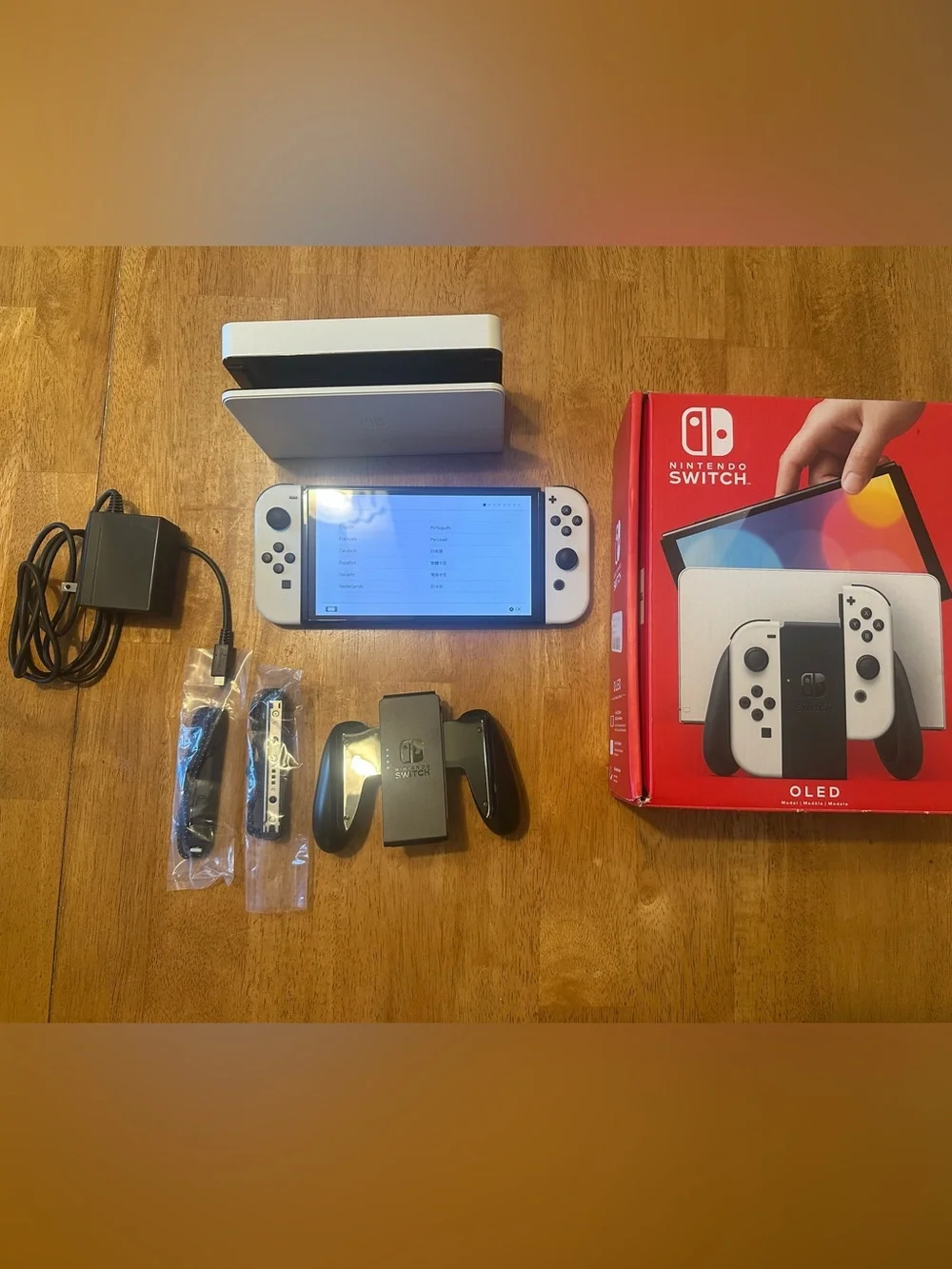 Nintendo White OLED Switch Console Bundle with White Joy-Cons